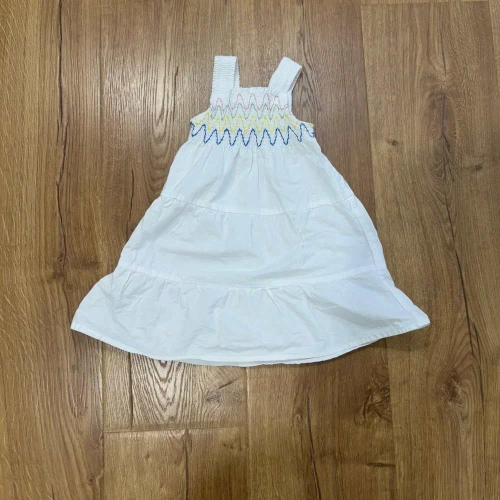 Zara Smocked Tiered Sleeveless Dress